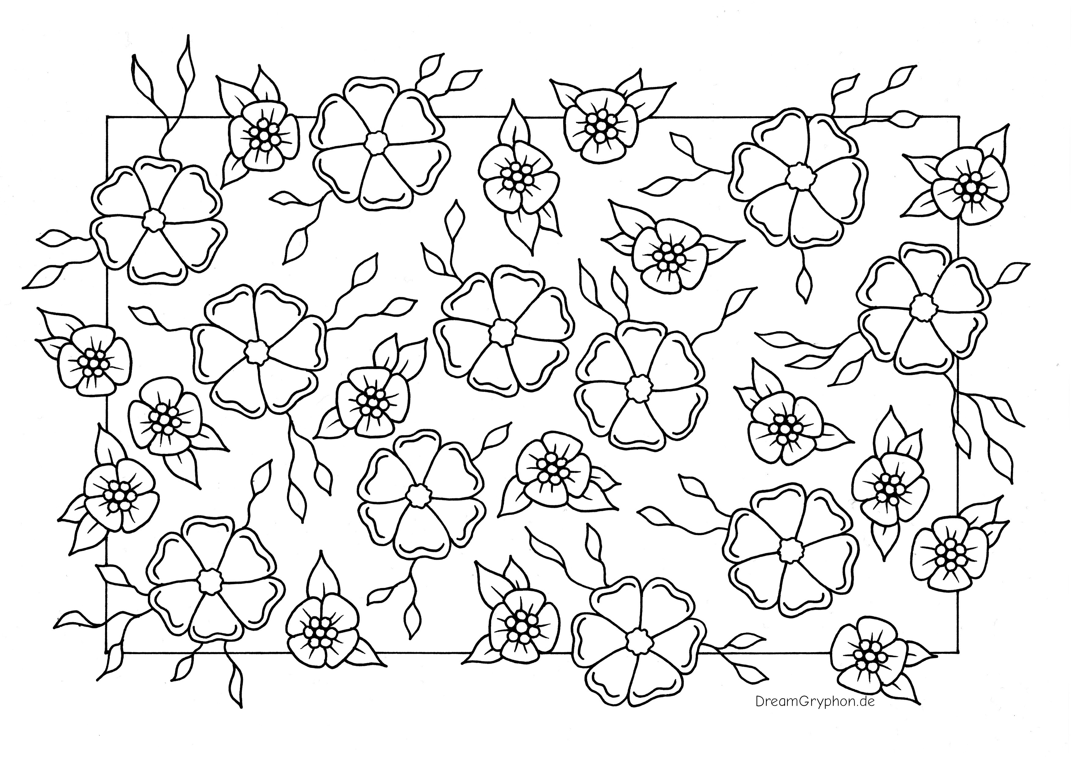 Coloring Page: Alot of blossoms